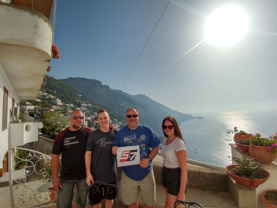 Kevin Levert, Marie-Pier Levert, Daniel Denoncourt et André Levert Italie