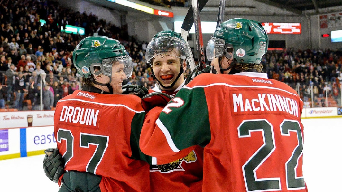 Jonathan Drouin, Nathan MacKinnon et Martin Frk