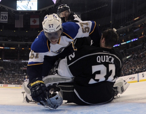 David Perron et Jonathan Quick