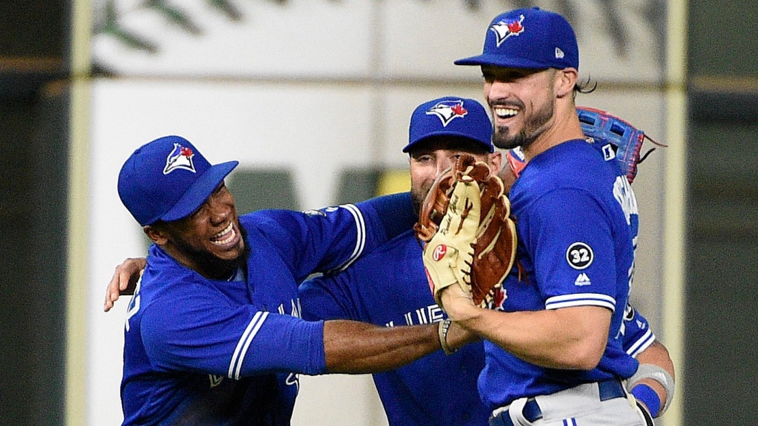 Teoscar Hernandez, Kevin Pillar et Randal Grichuk