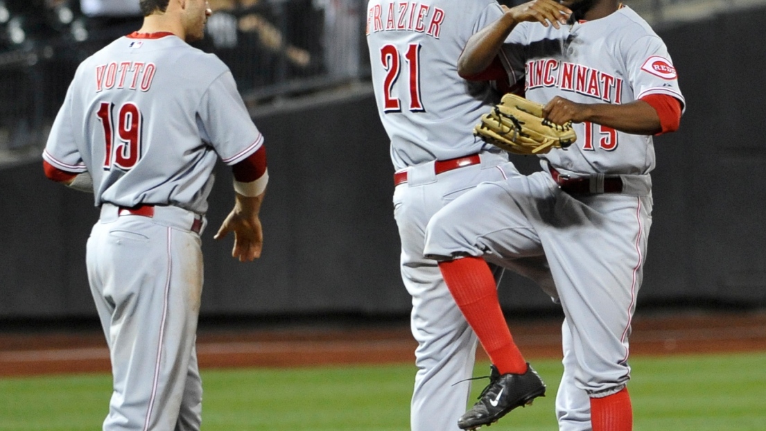 Joey Votto, Todd Frazier et Derrick Robinson