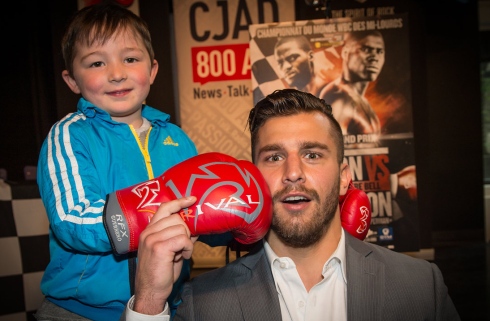 David Lemieux et son fils