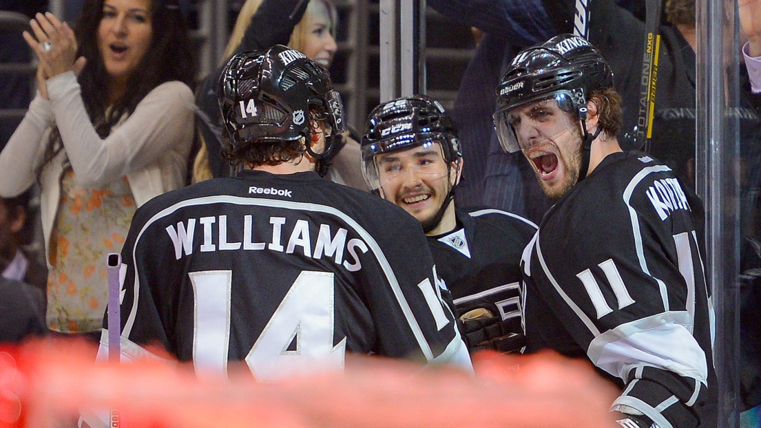 Justin Williams, Slava Voynov et Anze Kopitar