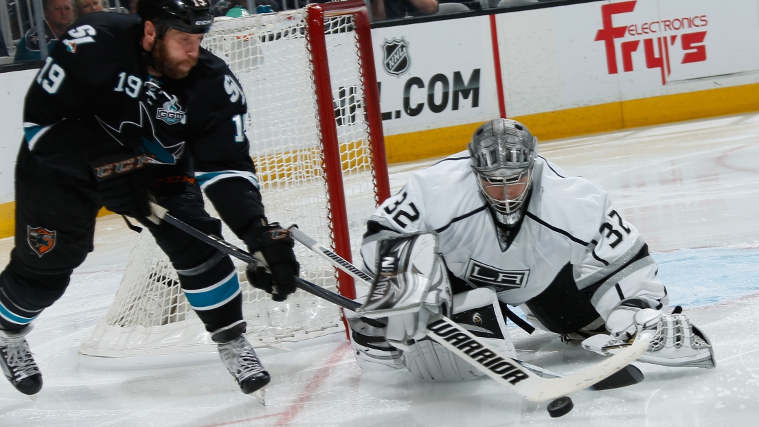 Joe Thornton et Jonathan Quick