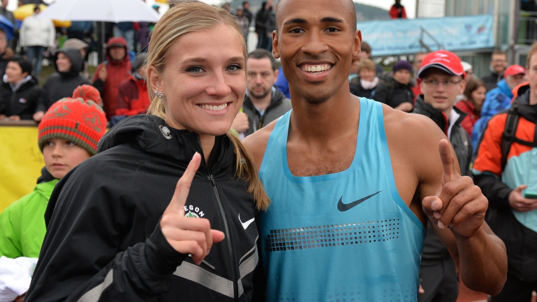 Brianne Theisen et Damian Warner