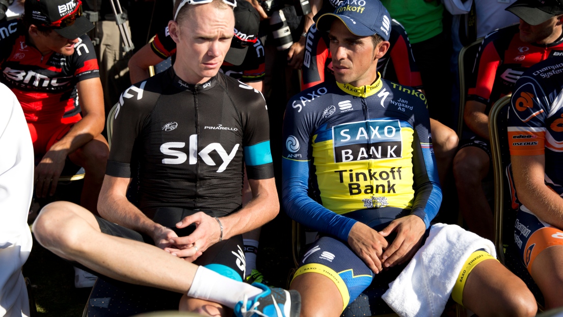 Le Britannique Chris Froome et l'Espagnol Alberto Contador