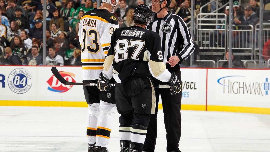 Zdeno Chara et Sidney Crosby