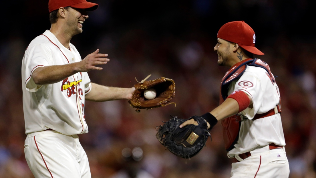 Adam Wainwright et Yadier Molina