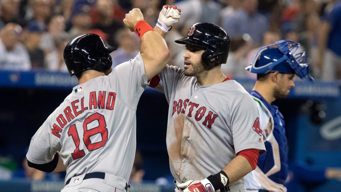 Mitch Moreland et J.D. Martinez