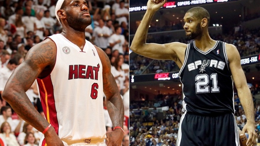 LeBron James et Tim Duncan