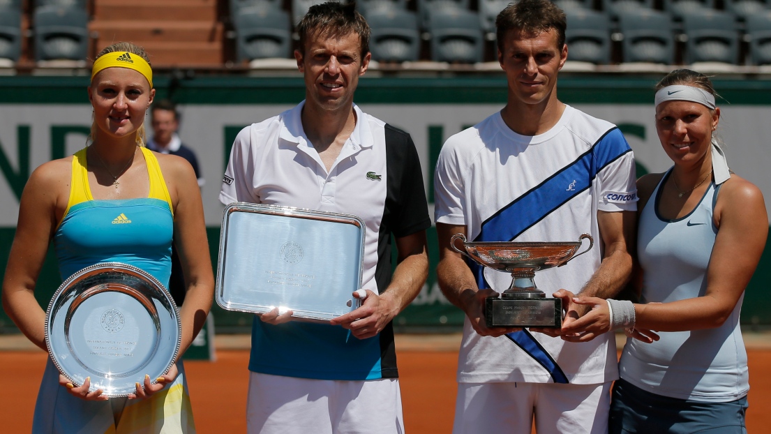 Kristina Mladenovic, Daniel Nestor, Frantisek Cermak et Lucie Hradecka