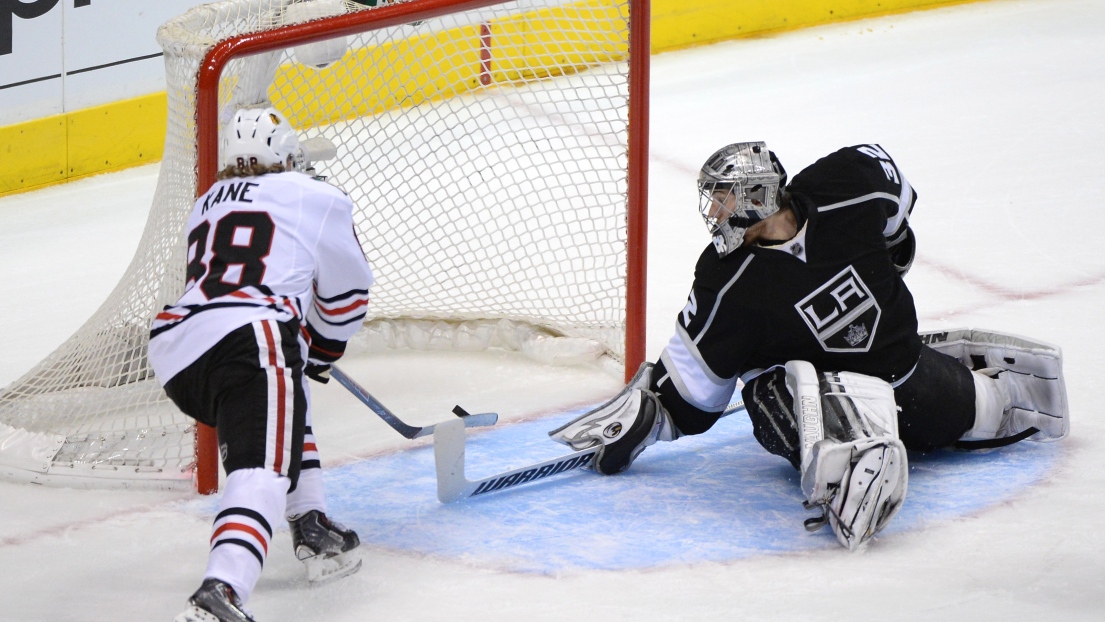 Patrick Kane et Jonathan Quick