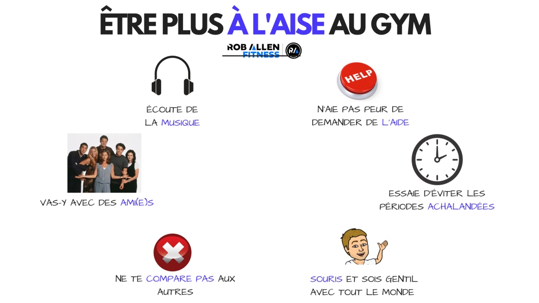 être à l'aise au gym