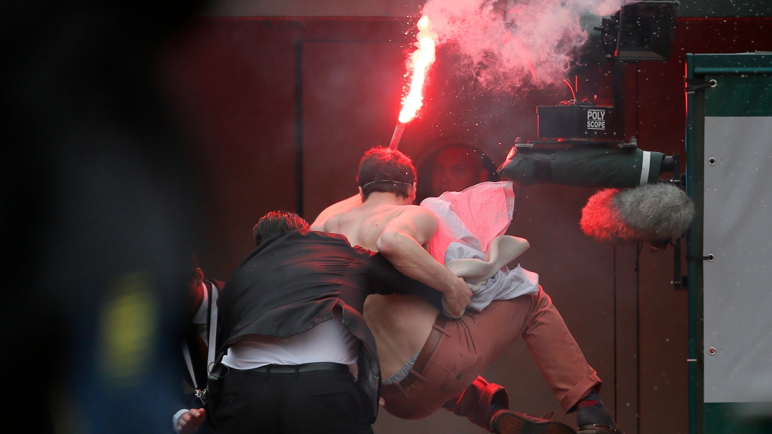 Manifestant Roland-Garros