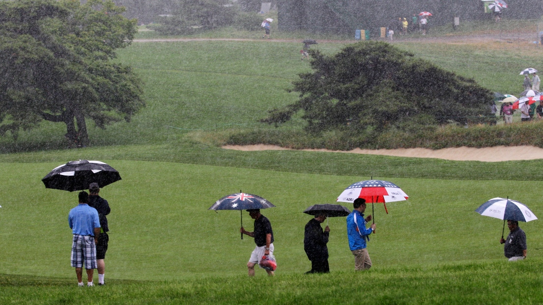 La pluie pourrait être de la partie lors de la première ronde de l'Omnium des États-Unis, jeudi.