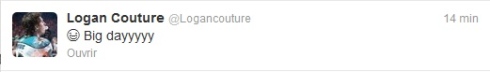 Tweet de Logan Couture