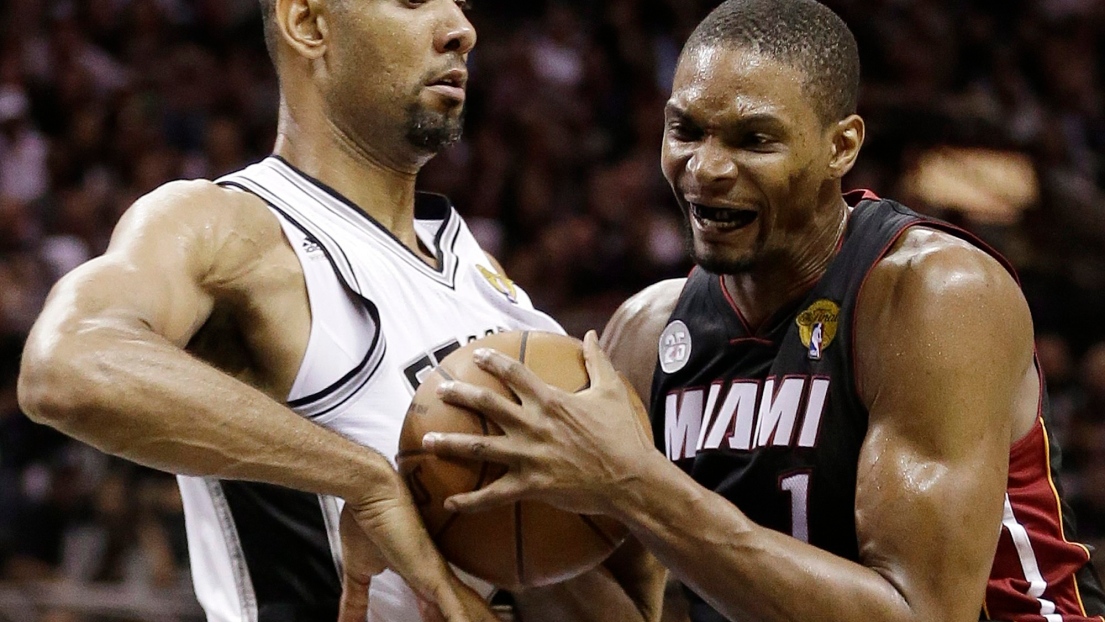 Tim Duncan et Chris Bosh