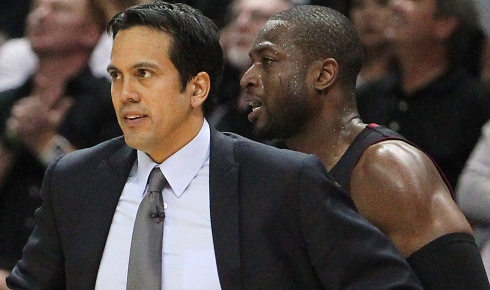 Erik Spoelstra et Dwyane Wade