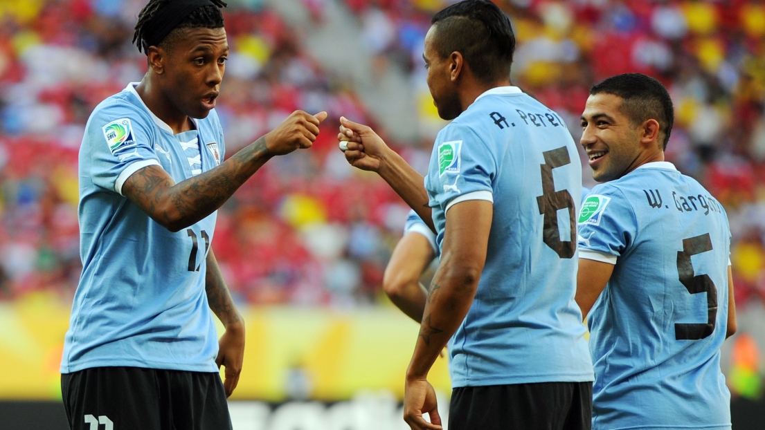 Abel Hernandez, Alvaro Pereira et Walter Gargano