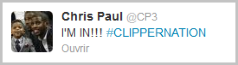 Tweet de Chris Paul