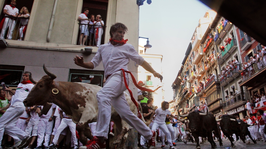 Le lâcher de taureaux à San Fermin