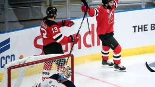 Nico Hischier et Kyle Palmieri Nico Hischier et Kyle Palmieri