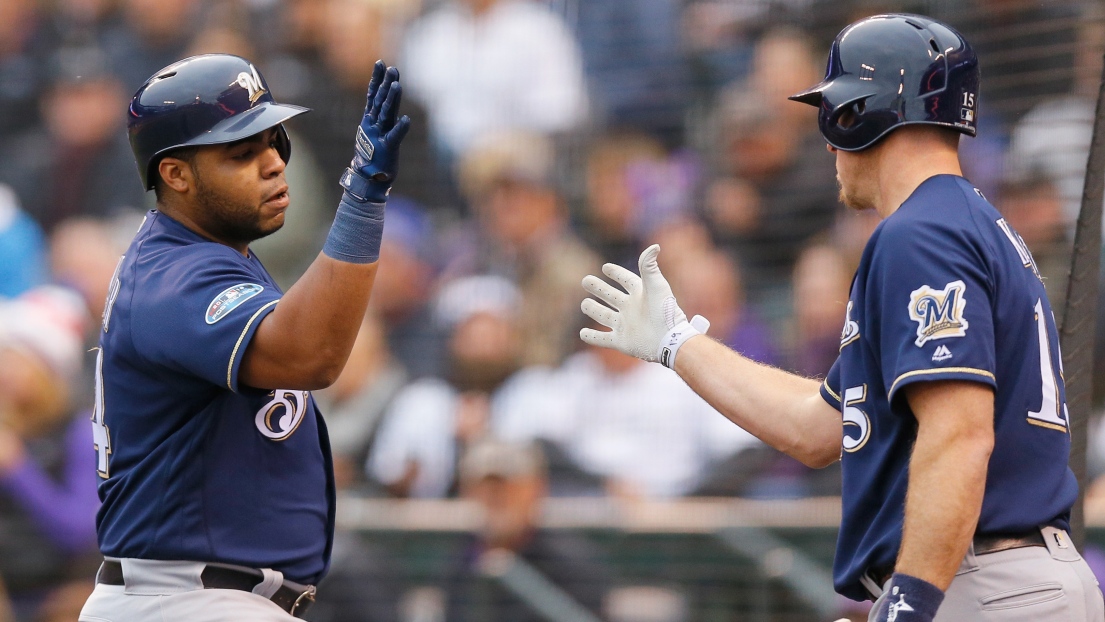 Jesus Aguilar et Erik Kratz