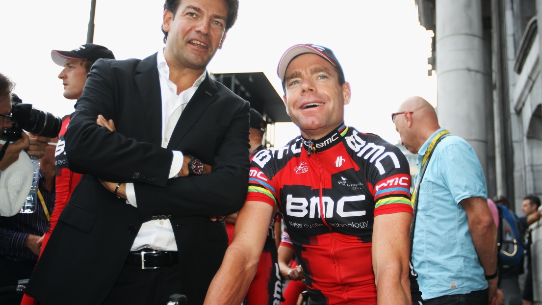 John Lelangue et Cadel Evans