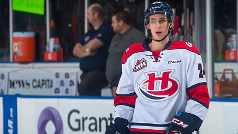 Cozens sous le maillot des Hurricanes de Lethbridge (WHL).