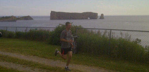 Course à pied à Percé.