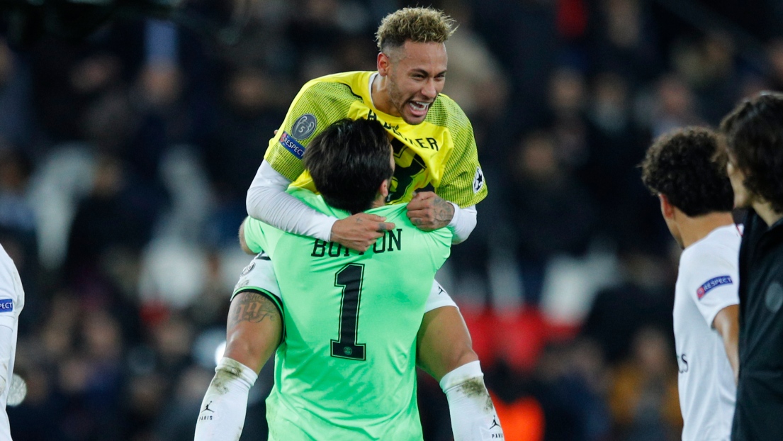 Neymar et Gianluigi Buffon