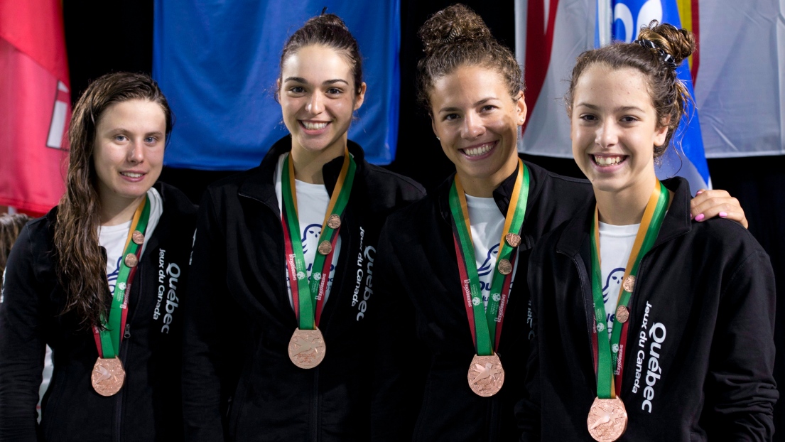 Caitlin Hodge, Frederique Cigna, Ariane Mainville et Marie-Sophie Harvey