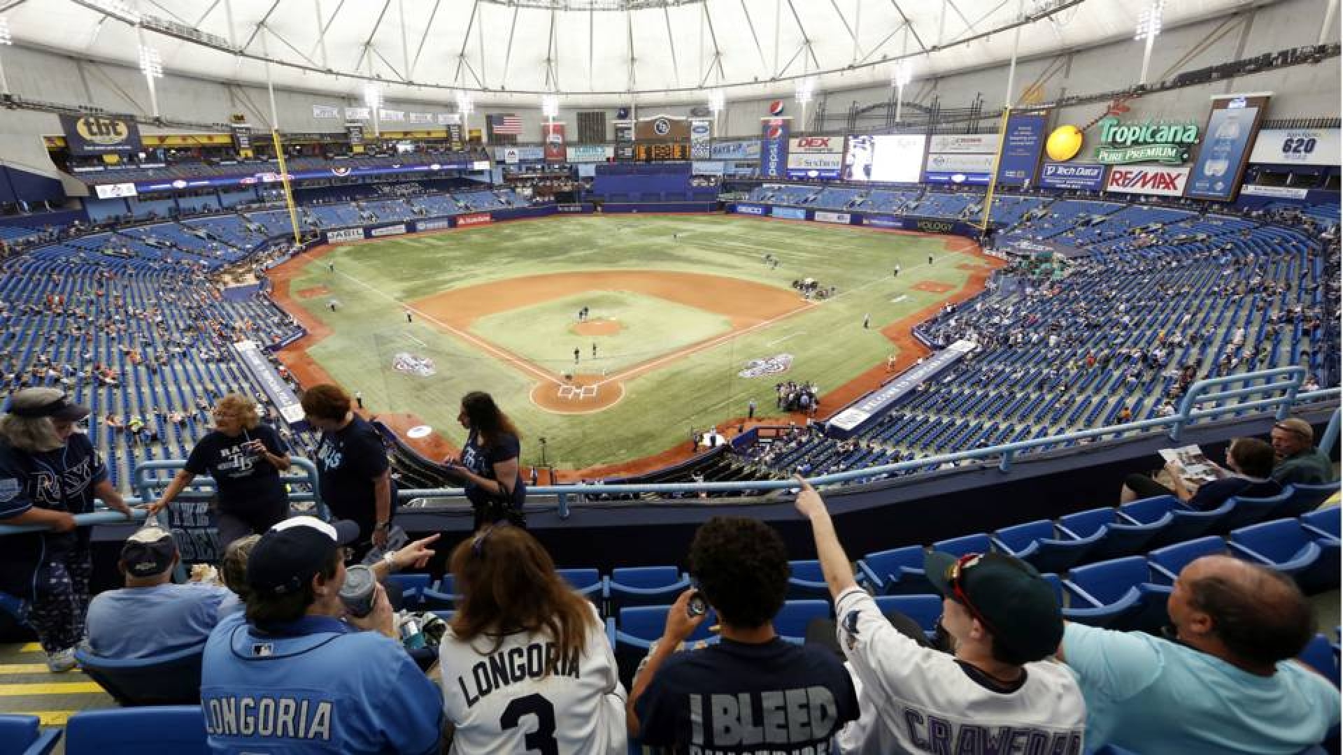 Le Tropicana Field, le domicile actuel des Rays de Tampa Bay