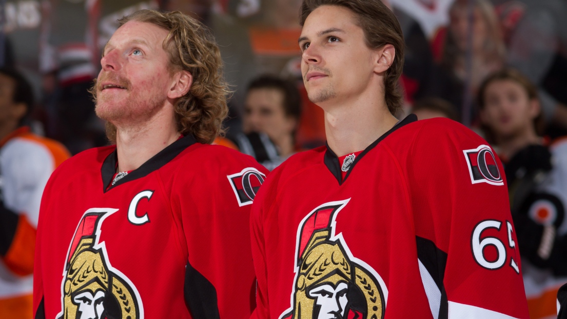 Erik Karlsson et Daniel Alfredsson