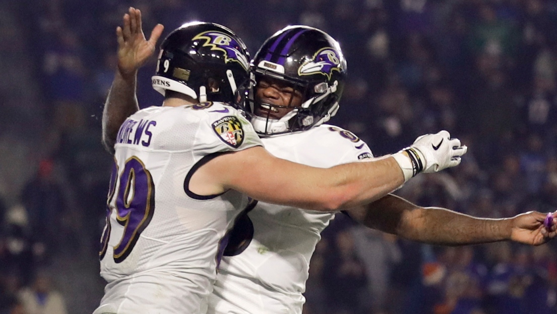 Lamar Jackson et Mark Andrews