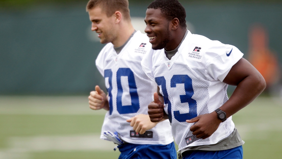 Coby Fleener et Dwayne Allen