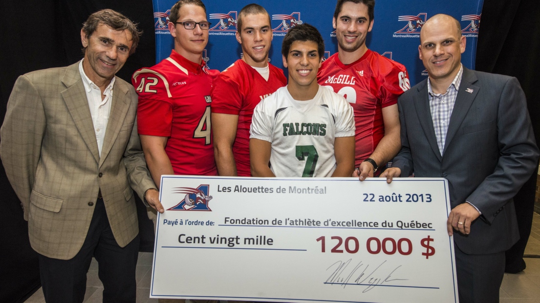 Pierre Dubé,Maxime Drolet,Hugo Richard,Michael Anthony Arruda, Laurent Duvernay-Tardif et Weightman