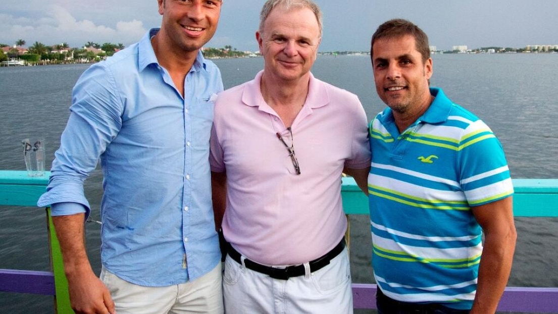 Albert Ladouceur avec Lucian Bute et Stéphan Larouche.