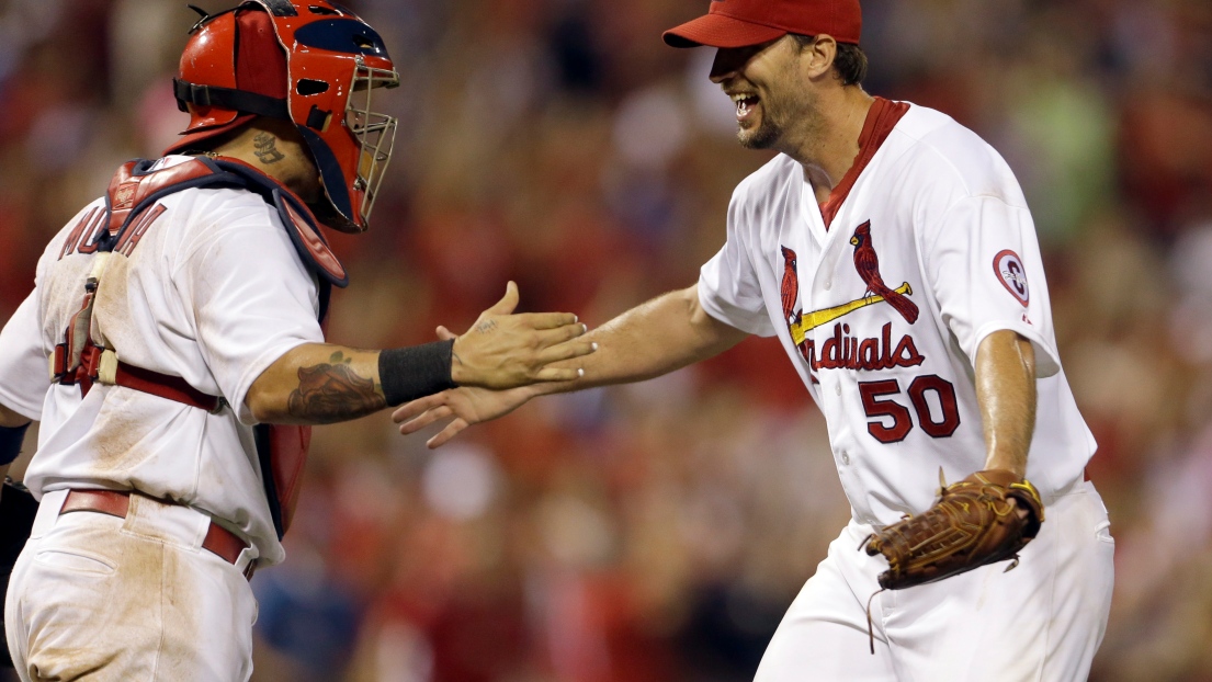 Adam Wainwright et Yadier Molina