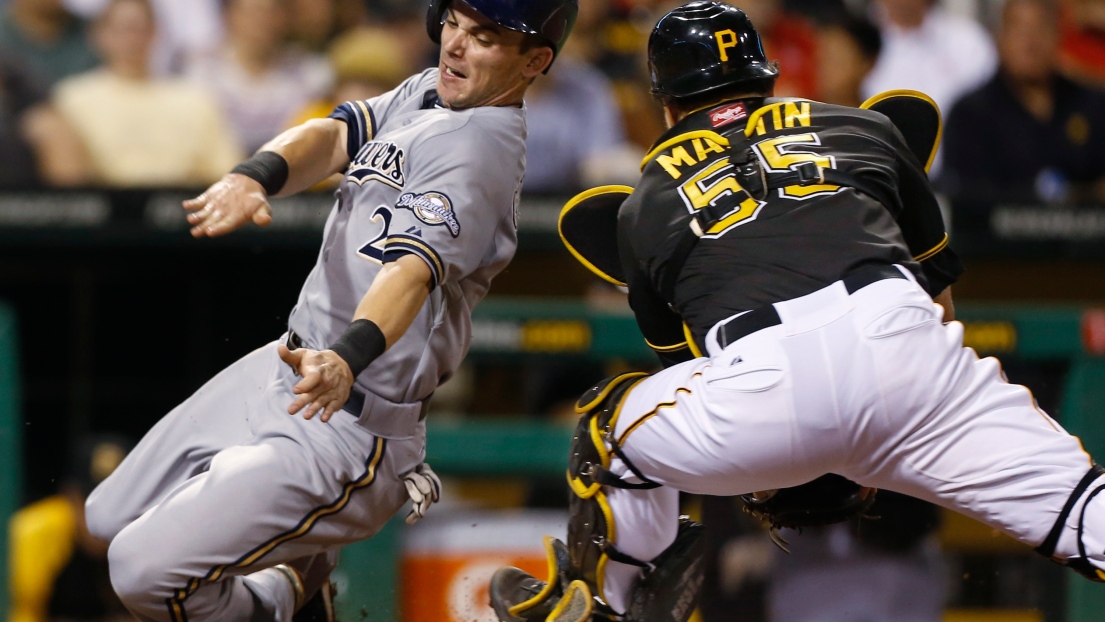 Scooter Gennett et Russell Martin