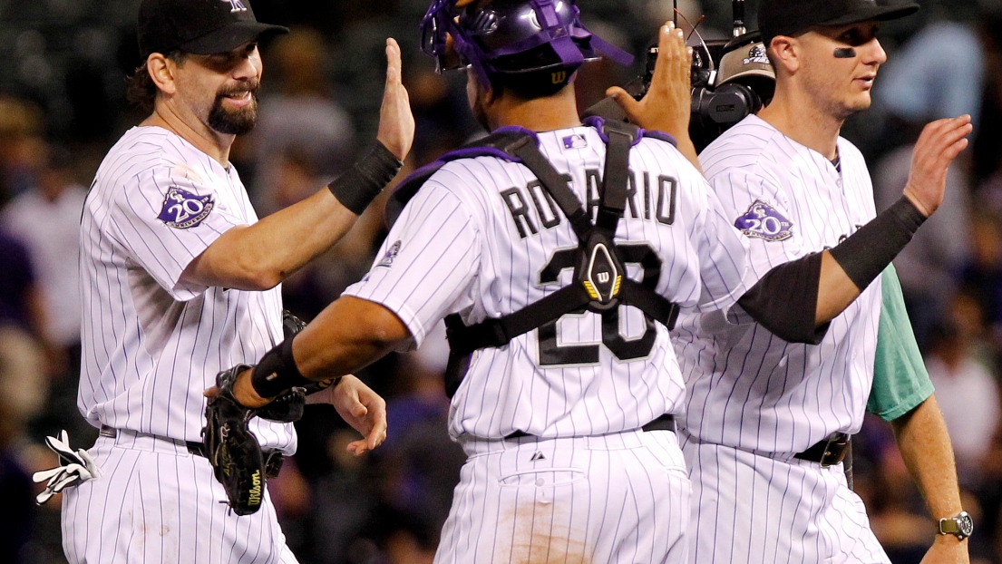 Todd Helton, Wilin Rosario et Troy Tulowitzki