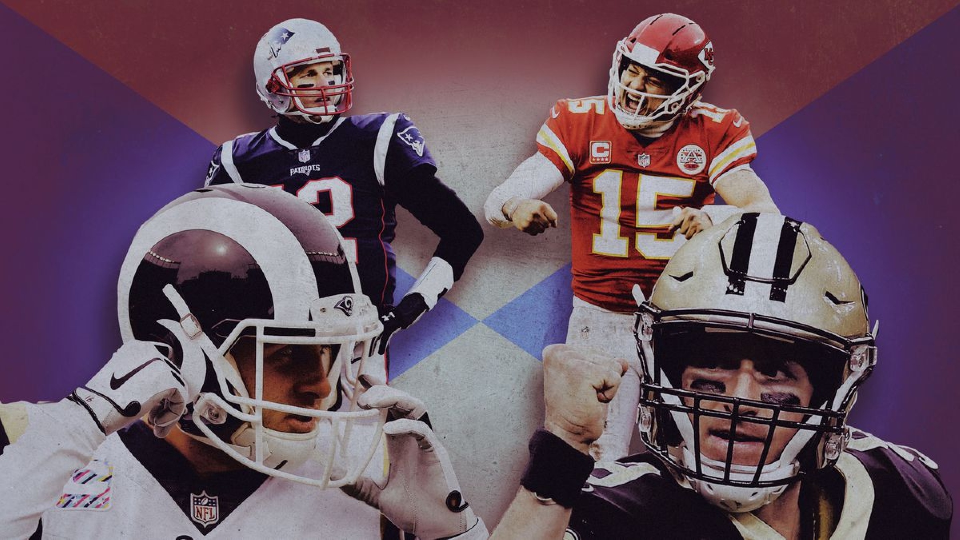 Brady, Mahomes, Goff et Brees
