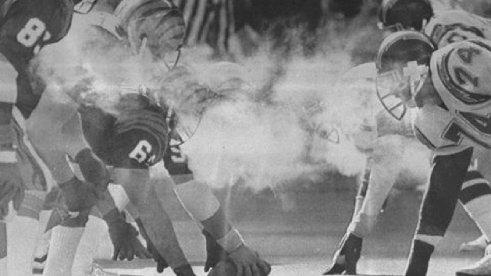 Ligne offensive des Bengals face à la ligne défensive des Chargers, 10 janvier 1982