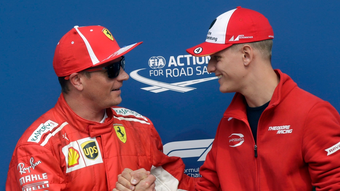 Kimi Raikkonen et Mick Schumacher