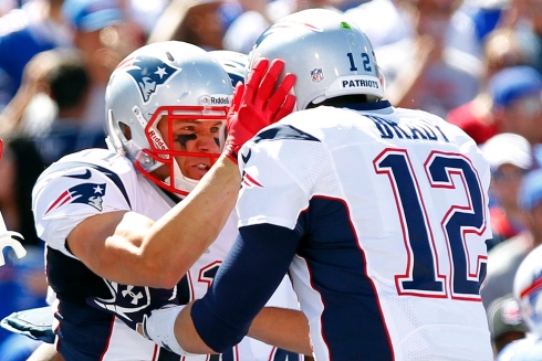 Julian Edelman et Tom Brady