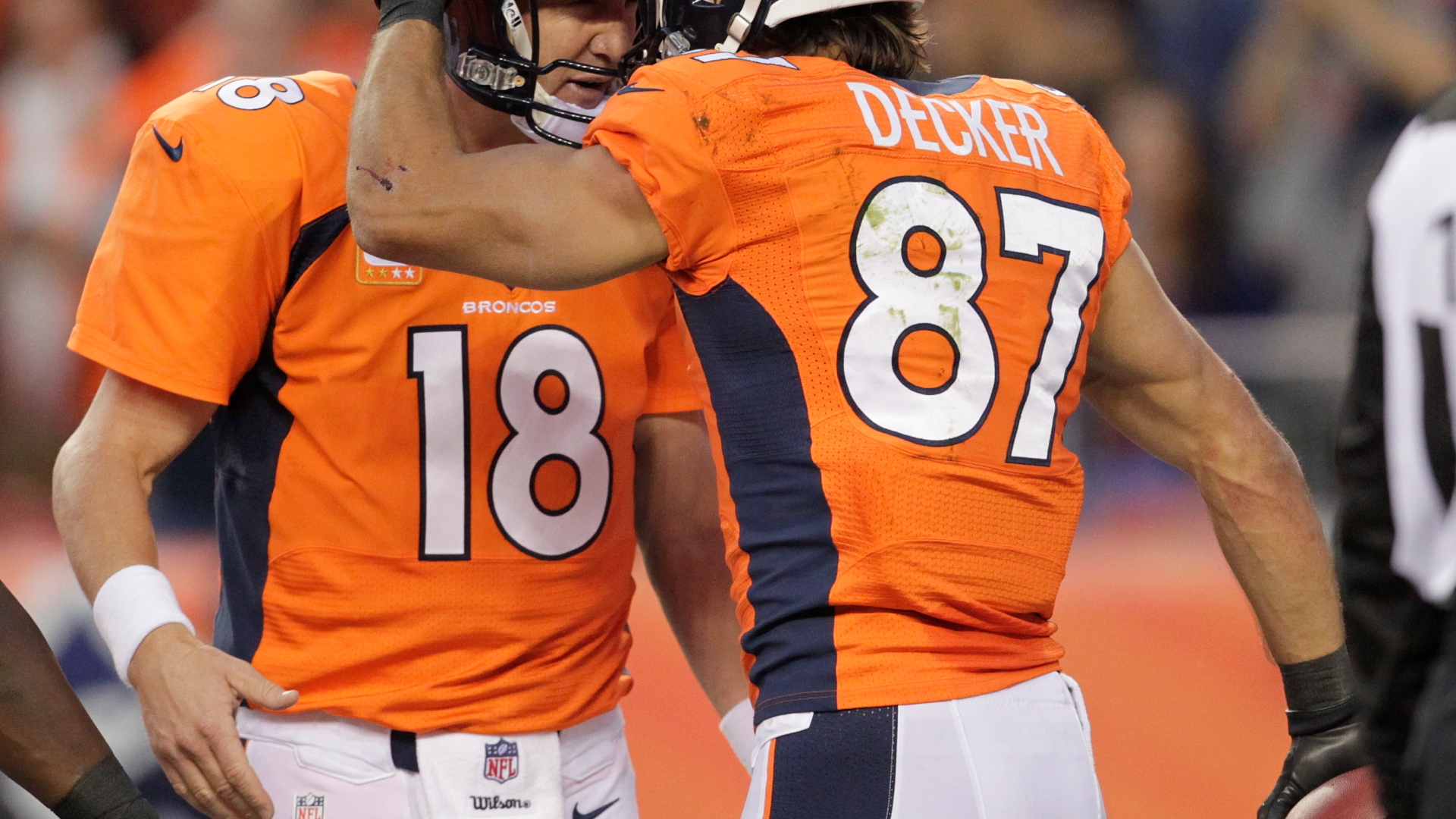 Peyton Manning et Eric Decker 