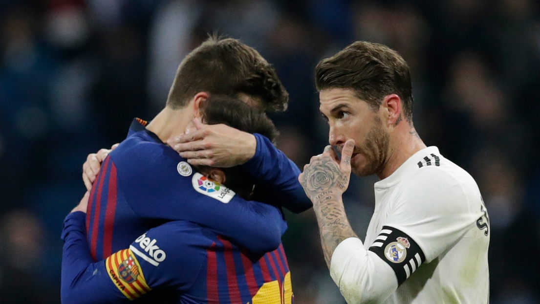 Gerard Pique, Lionel Messi et Sergio Ramos