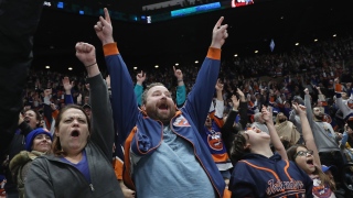 Fans au Nassau Coliseum Fans au Nassau Coliseum