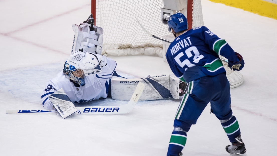 Frederik Andersen et Bo Horvat