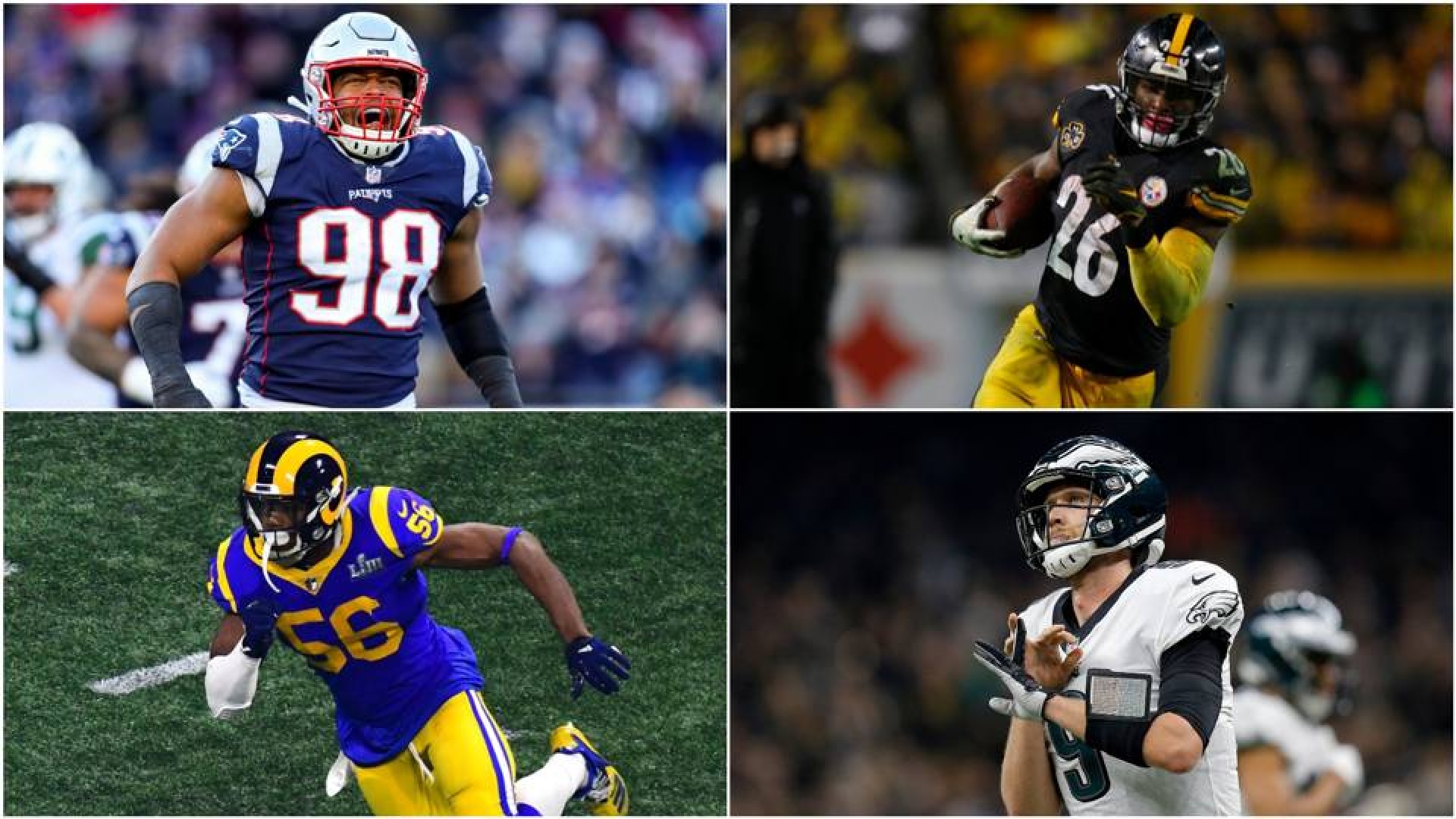 Trey Flowers, Le'Veon Bell, Dante Fowler Jr., Nick Foles